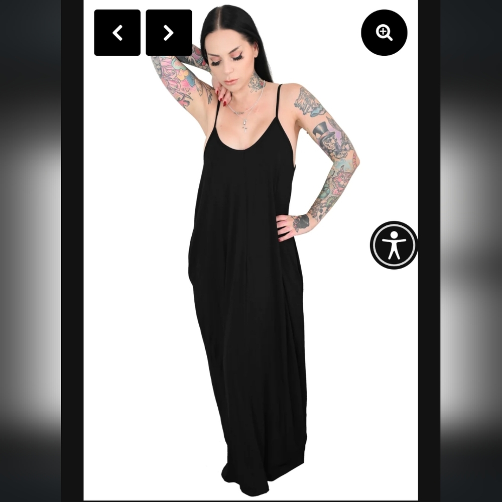 Foxblood raven maxi dress m/l